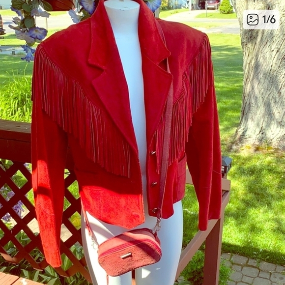 PIONEER Jackets & Blazers - PIONEER Red Fringe Women's Blazer